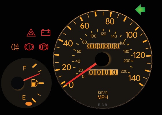Painel de instrumentos do carro